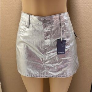 Metallic Mini Skirt